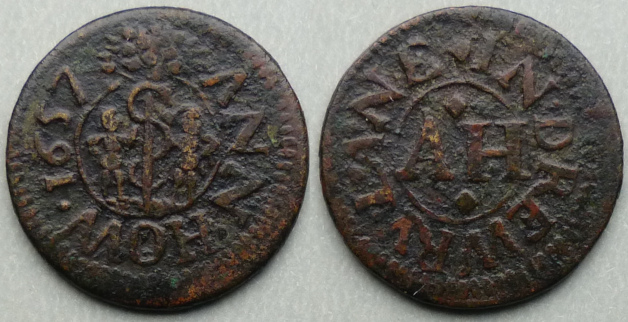 Drury Lane, Ann How 1657 farthing